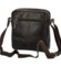 Pánská kožená crossbody taška tmavě hnědá - Greenwood Vaios