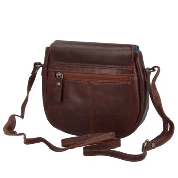 Dámská kožená crossbody kabelka hnědá - Greenwood Wika