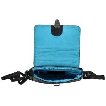 Dámská kožená crossbody kabelka černá - Greenwood Wika