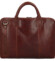 Pánská kožená business taška hnědá - Greenwood Vardan