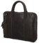 Pánská kožená business taška tmavě hnědá - Greenwood Vardan