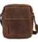Pánská kožená crossbody taška hnědá - Greenwood Hovard