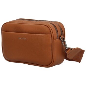 Dámská crossbody kabelka koňaková hnědá - MaxFly Merita