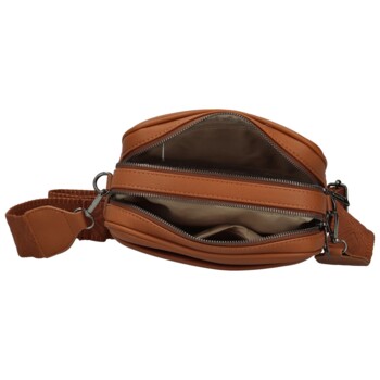 Dámská crossbody kabelka koňaková hnědá - MaxFly Merita