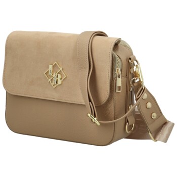 Dámská crossbody kabelka taupe - Laura Biaggi Wiana