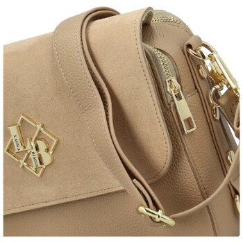 Dámská crossbody kabelka taupe - Laura Biaggi Wiana