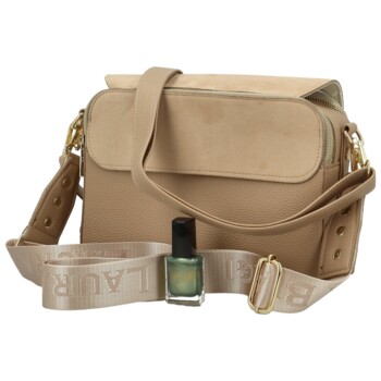 Dámská crossbody kabelka taupe - Laura Biaggi Wiana