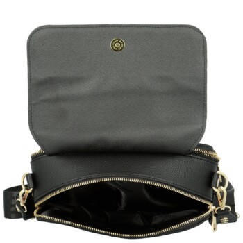 Dámská crossbody kabelka černá - Laura Biaggi Wiana