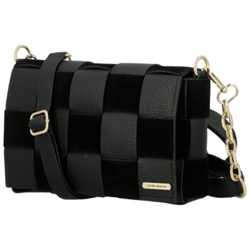 Dámská crossbody kabelka černá - Laura Biaggi Fabia