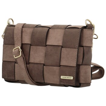 Dámská crossbody kabelka taupe - Laura Biaggi Fabia