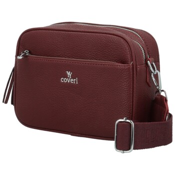 Dámská crossbody kabelka vínová - Coveri Tyris