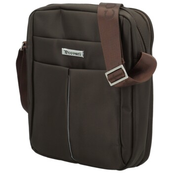 Pánská crossbody taška tmavě hnědá - Coveri Leyre