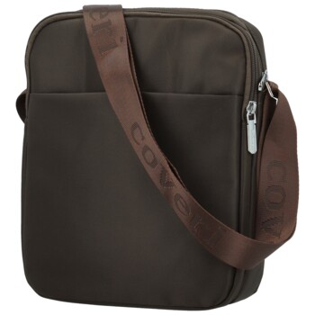 Pánská crossbody taška tmavě hnědá - Coveri Leyre