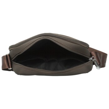 Pánská crossbody taška tmavě hnědá - Coveri Leyre