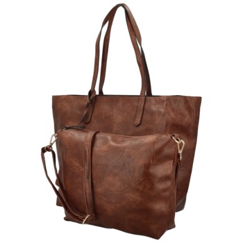 Dámský set kabelek tmavě hnědý - Paolo bags Yema