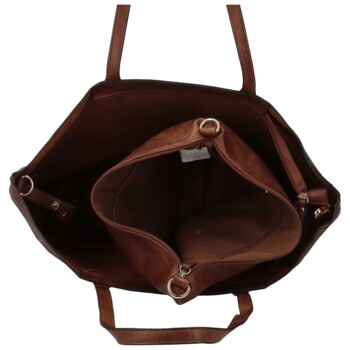 Dámský set kabelek tmavě hnědý - Paolo bags Yema