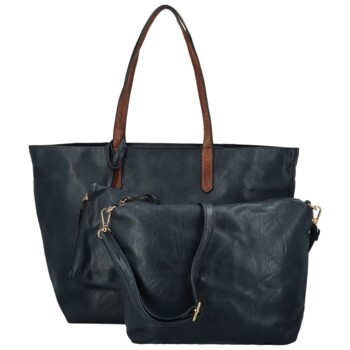 Dámský set kabelek tmavě modrý - Paolo bags Yema
