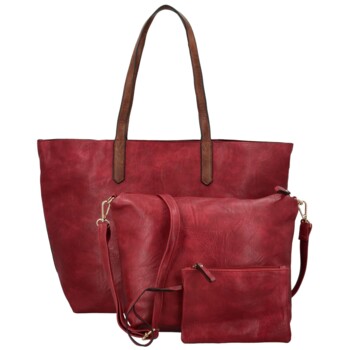 Dámský set kabelek vínový - Paolo bags Yema