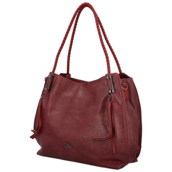 Dámská kabelka na rameno vínová - Coveri Gajana