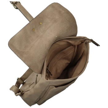 Dámský batoh tmavě béžový - Paolo bags Vanetia