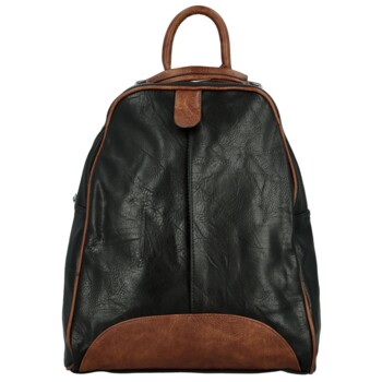 Dámský kabelko/batůžek černo/hnědý - Paolo bags Matti