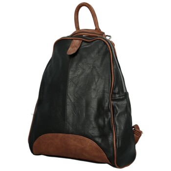 Dámský kabelko/batůžek černo/hnědý - Paolo bags Matti