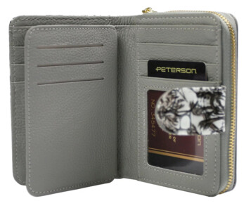 Dámská kožená peněženka černo/bílá - Peterson Elizara