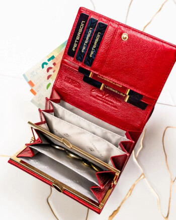 Dámská kožená peněženka červená - Peterson Safiet