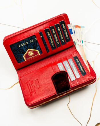 Dámská kožená peněženka červená - Peterson Kornelie