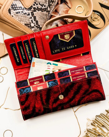 Dámská kožená peněženka červená - Peterson Kiet