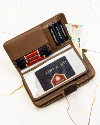 Dámská kožená peněženka hnědá - Peterson Kosina