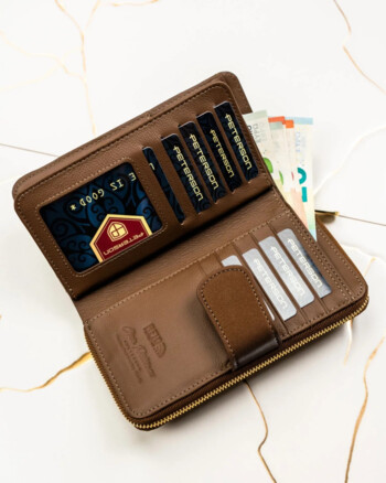 Dámská kožená peněženka hnědá - Peterson Kosina