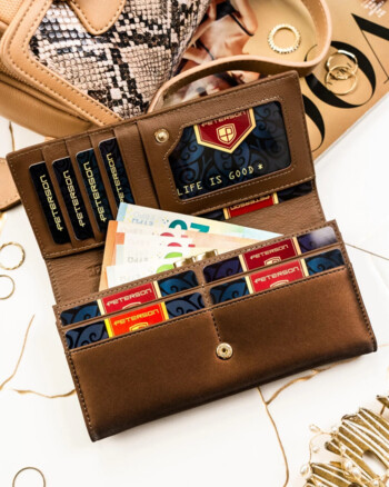 Dámská kožená peněženka hnědá - Peterson Elvira