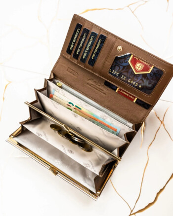 Dámská kožená peněženka hnědá - Peterson Elvira