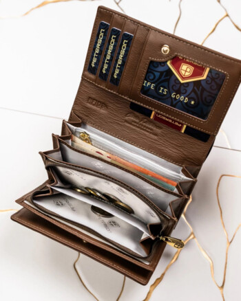 Dámská kožená peněženka hnědá - Peterson Jefim