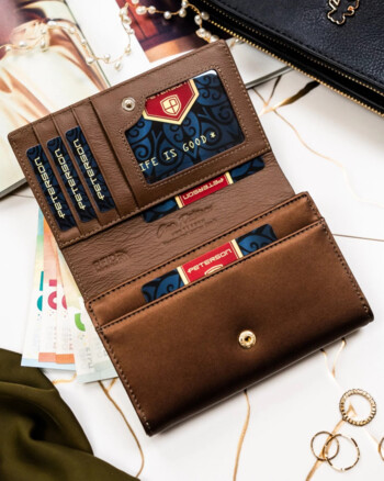 Dámská kožená peněženka hnědá - Peterson Jefim