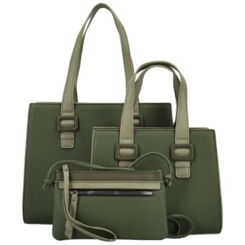 Dámský set kabelek tmavě zelený - Maria C Savina
