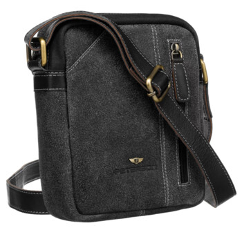 Pánská kožená taška černá - Peterson Skylor