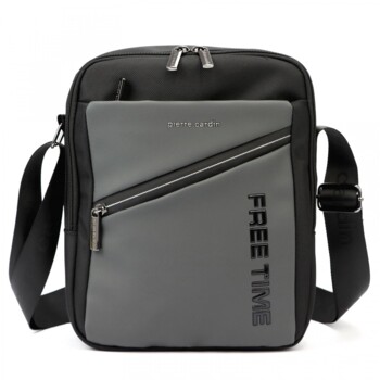 Pánská crossbody taška šedá - Pierre Cardin Naim