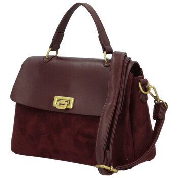 Dámská kabelka do ruky vínová - Paolo bags Tess