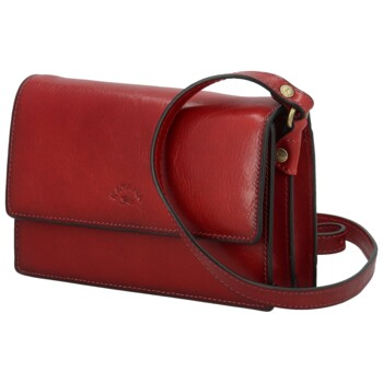 Dámská kožená crossbody kabelka vínová - Katana Saire