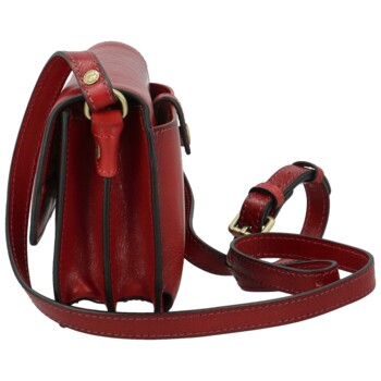Dámská kožená crossbody kabelka vínová - Katana Saire