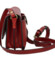 Dámská kožená crossbody kabelka vínová - Katana Saire