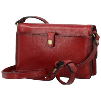 Dámská kožená crossbody kabelka vínová - Katana Saire