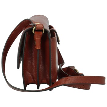 Dámská kožená crossbody kabelka hnědá - Katana Saire