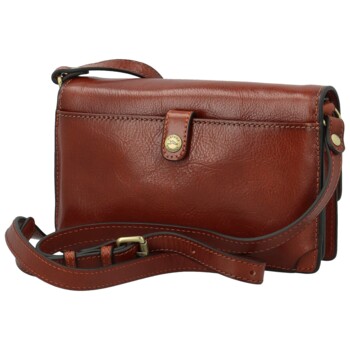 Dámská kožená crossbody kabelka hnědá - Katana Saire