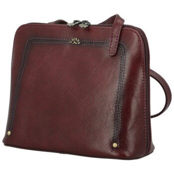 Dámská kožená crossbody kabelka hnědá - Katana Elenka