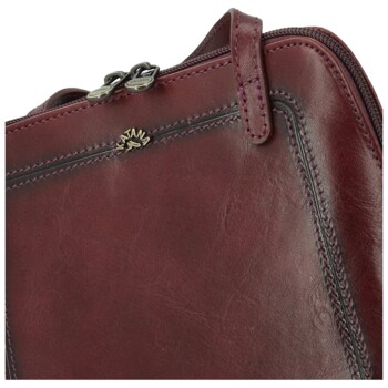 Dámská kožená crossbody kabelka hnědá - Katana Elenka
