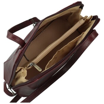Dámská kožená crossbody kabelka hnědá - Katana Elenka