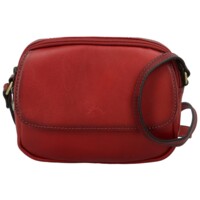 Dámská kožená crossbody kabelka vínová - Katana Shirin